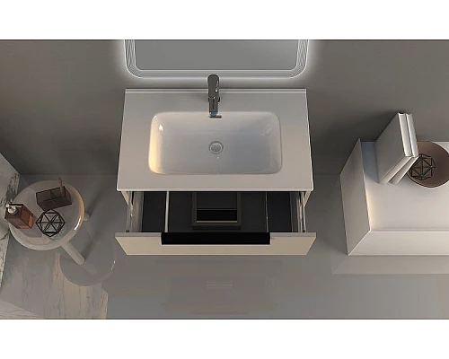 Приобрести Тумба под раковину Cezares Urban 74 55159 подвесная Spatolato bianco без ножки и боковой полки в магазине сантехники Santeh-Crystal.ru