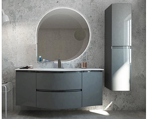 Приобрести Подвесной шкаф Cezares Vague 34 L 44229 Antacite в магазине сантехники Santeh-Crystal.ru