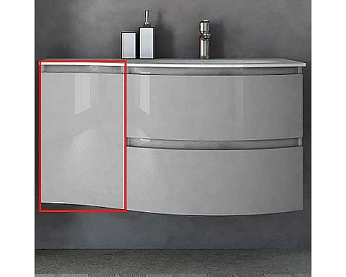 Приобрести Подвесной шкаф Cezares Vague 34 L 54856 Grigio lucido в магазине сантехники Santeh-Crystal.ru