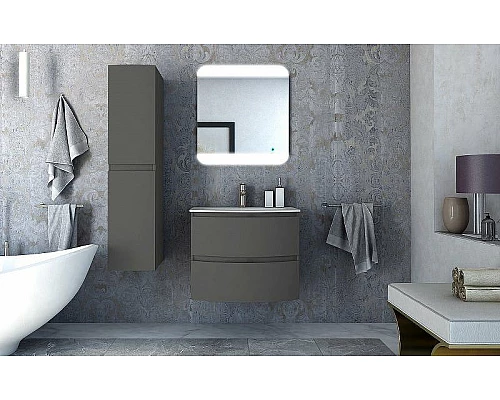 Заказать Шкаф пенал Cezares Vague 30 44326 подвесной Grigio talpa opaco в магазине сантехники Santeh-Crystal.ru