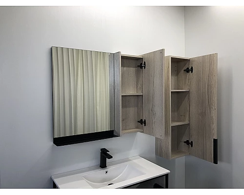 Заказать Зеркало со шкафом Comforty Бонн 90 00-00001951 Дуб дымчатый в магазине сантехники Santeh-Crystal.ru