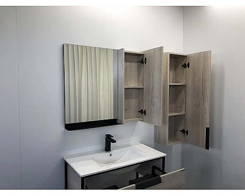 Заказать Зеркало со шкафом Comforty Бонн 90 00-00001951 Дуб дымчатый в магазине сантехники Santeh-Crystal.ru