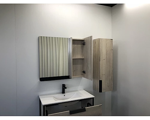 Заказать Зеркало со шкафом Comforty Бонн 90 00-00001951 Дуб дымчатый в магазине сантехники Santeh-Crystal.ru