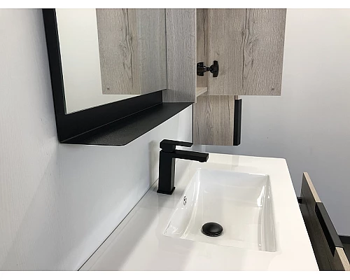 Заказать Зеркало со шкафом Comforty Бонн 90 00-00001951 Дуб дымчатый в магазине сантехники Santeh-Crystal.ru