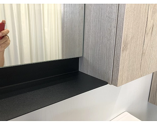 Заказать Зеркало со шкафом Comforty Бонн 90 00-00001951 Дуб дымчатый в магазине сантехники Santeh-Crystal.ru