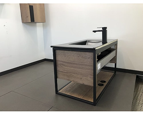 Заказать Тумба с раковиной Comforty Бонн 90 00-00001937 подвесная Дуб темный в магазине сантехники Santeh-Crystal.ru