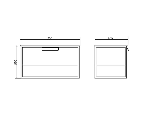 Купить Тумба с раковиной Comforty Бонн 75 00-00008475 подвесная Дуб дымчатый в магазине сантехники Santeh-Crystal.ru