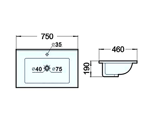 Купить Тумба с раковиной Comforty Бонн 75 00-00008475 подвесная Дуб дымчатый в магазине сантехники Santeh-Crystal.ru