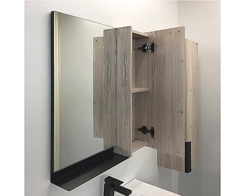 Купить Зеркало со шкафом Comforty Бонн 75 00-00008473 Дуб дымчатый в магазине сантехники Santeh-Crystal.ru
