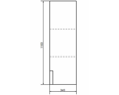 Приобрести Шкаф пенал Comforty Бонн 35 00-00008476 подвесной Дуб дымчатый в магазине сантехники Santeh-Crystal.ru