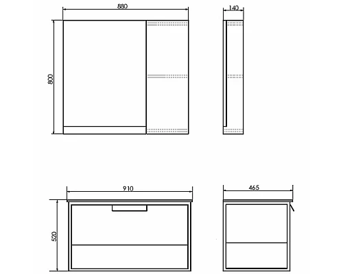 Заказать Тумба с раковиной Comforty Бонн 90 00-00011781 подвесная Дуб дымчатый в магазине сантехники Santeh-Crystal.ru