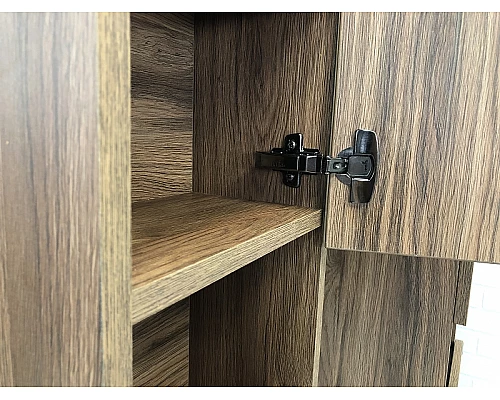 Заказать Шкаф пенал Comforty Бордо 40 00-00007266 подвесной Дуб темно-коричневый в магазине сантехники Santeh-Crystal.ru