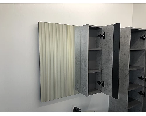 Заказать Зеркало со шкафом Comforty Эдинбург 75 00004149063 Бетон светлый в магазине сантехники Santeh-Crystal.ru