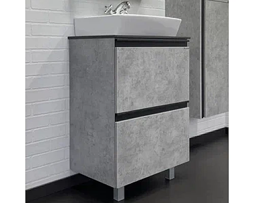 Приобрести Тумба с раковиной Comforty Эдинбург 60Н 00-00004763 Бетон светлый в магазине сантехники Santeh-Crystal.ru
