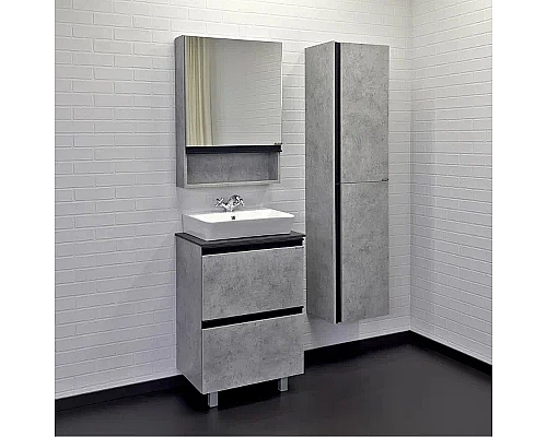 Приобрести Тумба с раковиной Comforty Эдинбург 60Н 00-00004763 Бетон светлый в магазине сантехники Santeh-Crystal.ru