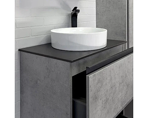 Приобрести Тумба с раковиной Comforty Эдинбург 60Н 00-00004767 Бетон светлый в магазине сантехники Santeh-Crystal.ru
