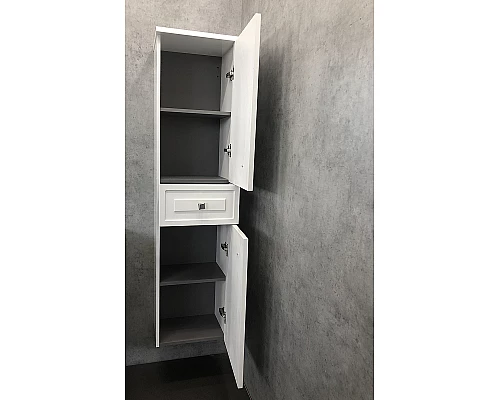 Приобрести Шкаф пенал Comforty Феррара 40 00004148010 подвесной Белый глянец в магазине сантехники Santeh-Crystal.ru