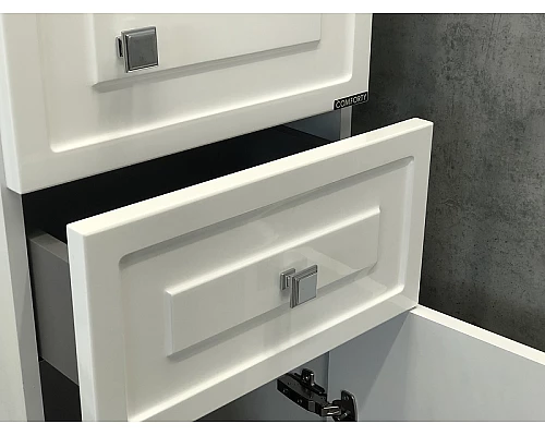 Приобрести Шкаф пенал Comforty Феррара 40 00004148010 подвесной Белый глянец в магазине сантехники Santeh-Crystal.ru