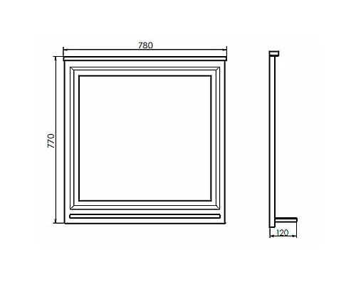 Купить Зеркало Comforty Феррара 80 00004151059 Белое в магазине сантехники Santeh-Crystal.ru
