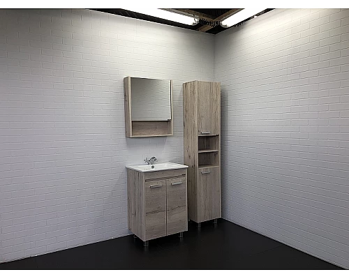 Купить Тумба с раковиной Comforty Марио 60 00-00005206 Дуб дымчатый в магазине сантехники Santeh-Crystal.ru