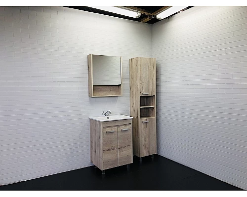 Купить Тумба с раковиной Comforty Марио 60 00-00005206 Дуб дымчатый в магазине сантехники Santeh-Crystal.ru