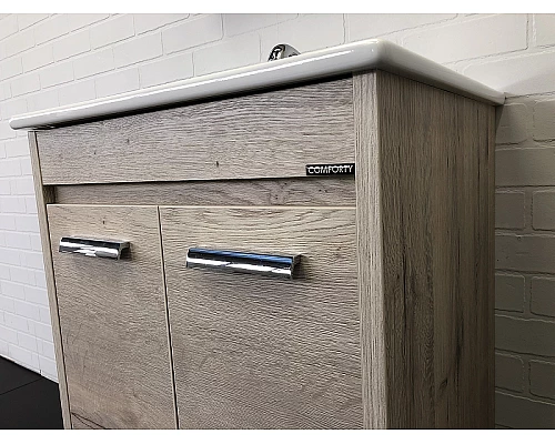 Купить Тумба с раковиной Comforty Марио 60 00-00005206 Дуб дымчатый в магазине сантехники Santeh-Crystal.ru