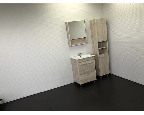 Купить Тумба с раковиной Comforty Марио 60 00-00005206 Дуб дымчатый в магазине сантехники Santeh-Crystal.ru