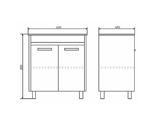 Купить Тумба с раковиной Comforty Марио 60 00-00005206 Дуб дымчатый в магазине сантехники Santeh-Crystal.ru
