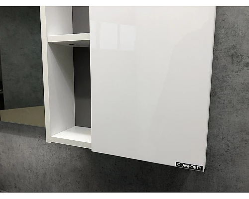 Приобрести Шкаф пенал Comforty Милан 40 00004136467 подвесной Белый глянец в магазине сантехники Santeh-Crystal.ru