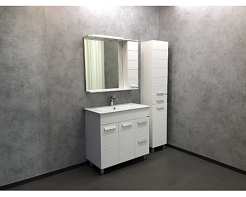 Заказать Тумба с раковиной Comforty Модена М-90 00-00001644 Белая матовая в магазине сантехники Santeh-Crystal.ru