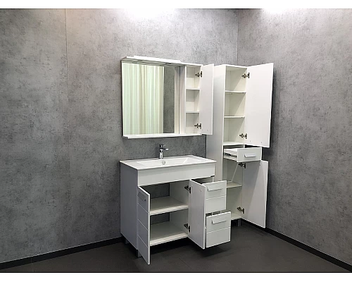 Заказать Тумба с раковиной Comforty Модена М-90 00-00001644 Белая матовая в магазине сантехники Santeh-Crystal.ru