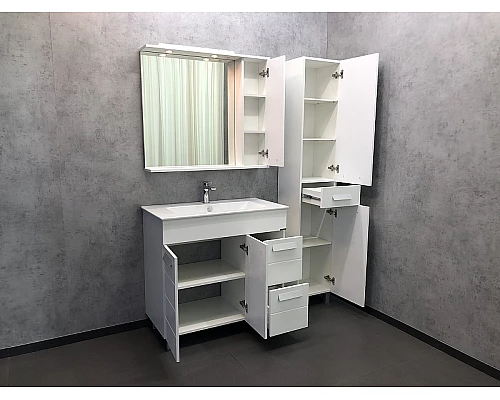 Заказать Тумба с раковиной Comforty Модена М-90 00-00001644 Белая матовая в магазине сантехники Santeh-Crystal.ru