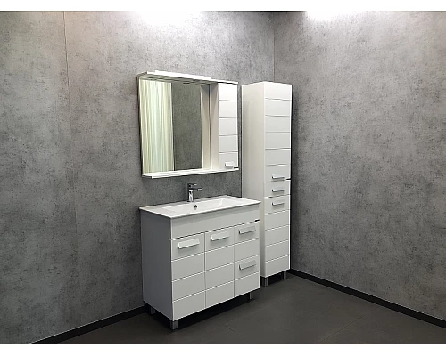 Заказать Тумба с раковиной Comforty Модена М-90 00-00001644 Белая матовая в магазине сантехники Santeh-Crystal.ru