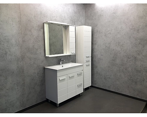 Заказать Тумба с раковиной Comforty Модена М-90 00-00001644 Белая матовая в магазине сантехники Santeh-Crystal.ru