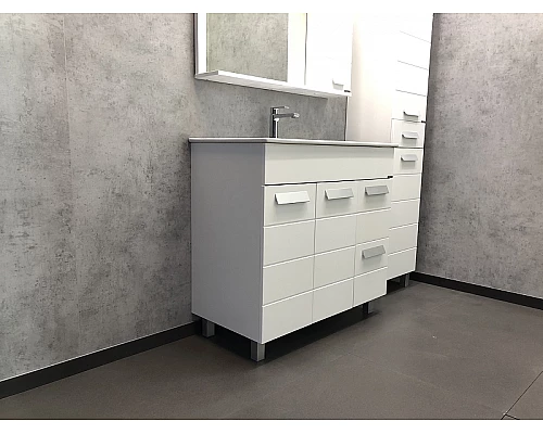 Заказать Тумба с раковиной Comforty Модена М-90 00-00001644 Белая матовая в магазине сантехники Santeh-Crystal.ru