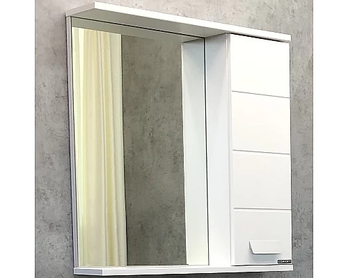 Приобрести Зеркало со шкафом Comforty Модена М-60 00-00001639 Белое матовое в магазине сантехники Santeh-Crystal.ru