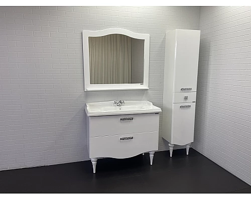 Приобрести Зеркало Comforty Монако 100 00004136986 Белое в магазине сантехники Santeh-Crystal.ru