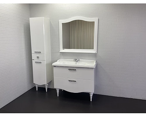 Заказать Шкаф пенал Comforty Монако 40 L 00004140124 Белый глянец в магазине сантехники Santeh-Crystal.ru