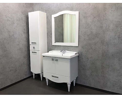 Заказать Шкаф пенал Comforty Монако 40 L 00004140124 Белый глянец в магазине сантехники Santeh-Crystal.ru