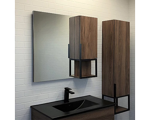 Приобрести Тумба с раковиной Comforty Равенна Лофт 90 00-00006655 Дуб темно-коричневый в магазине сантехники Santeh-Crystal.ru