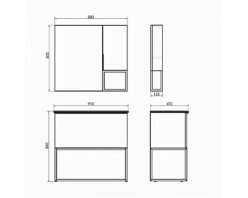 Приобрести Тумба с раковиной Comforty Равенна Лофт 90 00-00006655 Дуб темно-коричневый в магазине сантехники Santeh-Crystal.ru