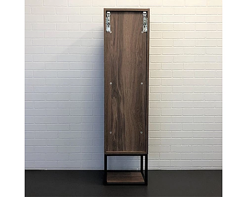 Приобрести Шкаф пенал Comforty Равенна Лофт-35 00-00006913 подвесной Дуб темно-коричневый в магазине сантехники Santeh-Crystal.ru
