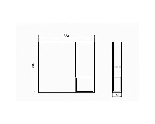 Купить Зеркало со шкафом Comforty Равенна Лофт-90 00-00006656 Дуб тёмно-коричневый в магазине сантехники Santeh-Crystal.ru