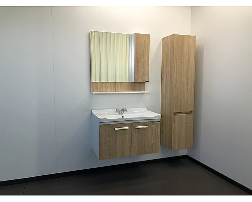 Заказать Зеркальный шкаф Comforty Рига 80 00004139024 Дуб сонома в магазине сантехники Santeh-Crystal.ru