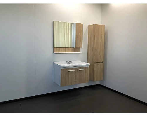 Заказать Зеркальный шкаф Comforty Рига 80 00004139024 Дуб сонома в магазине сантехники Santeh-Crystal.ru