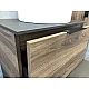 Купить Тумба с раковиной Comforty Штутгарт 60 00-00001698 подвесная Дуб темно-коричневый Черная столешница в магазине сантехники Santeh-Crystal.ru