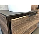 Купить Тумба с раковиной Comforty Штутгарт 60 00-00001698 подвесная Дуб темно-коричневый Черная столешница в магазине сантехники Santeh-Crystal.ru