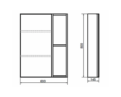 Заказать Зеркальный шкаф Comforty Штутгарт 60 00004151036 Дуб темно-коричневый в магазине сантехники Santeh-Crystal.ru