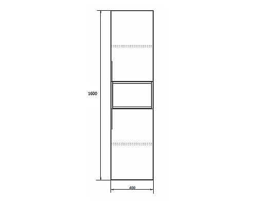 Приобрести Шкаф пенал Comforty Штутгарт 40 00004151544 подвесной Дуб темно-коричневый Черный матовый в магазине сантехники Santeh-Crystal.ru