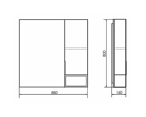 Купить Зеркало со шкафом Comforty Штутгарт 90 00004151038 Дуб темно-коричневый Черное матовое в магазине сантехники Santeh-Crystal.ru